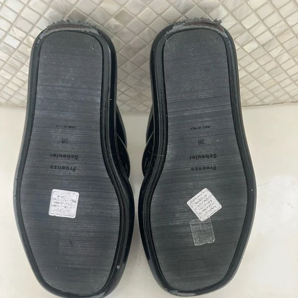 Proenza Schouler Glossy Black Twisted Strap Sandals - Picture 9 of 11